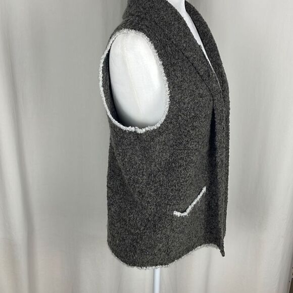 Wool Boucle Knit Button Front Sweater Vest sz L - Picture 5 of 5